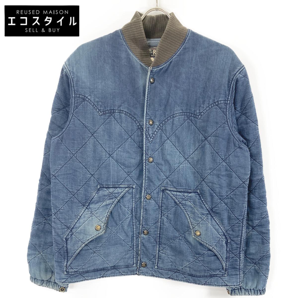 

RRL Indigo Denim Quilted Twill Lunch Jacket Jacket M IndigoUsed