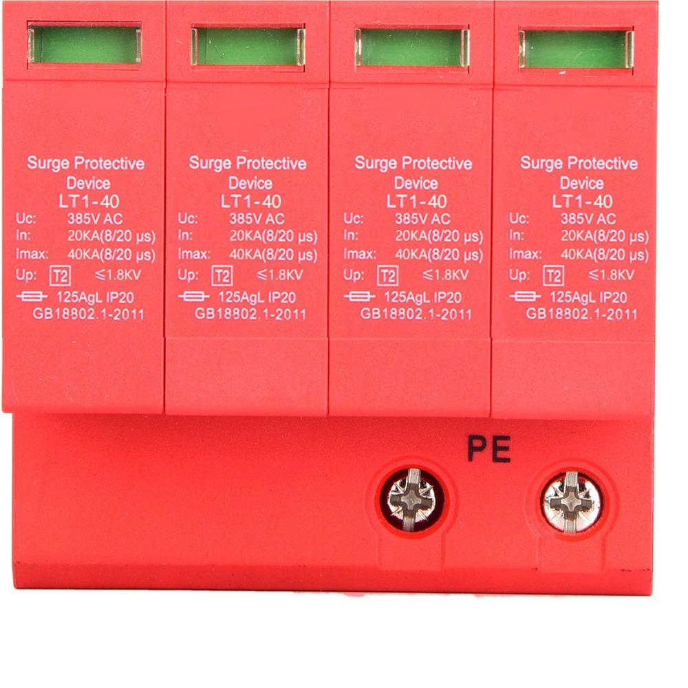 4P House Arrester Device 385V Power Transient Protector Durable Low Voltage Arrester  House