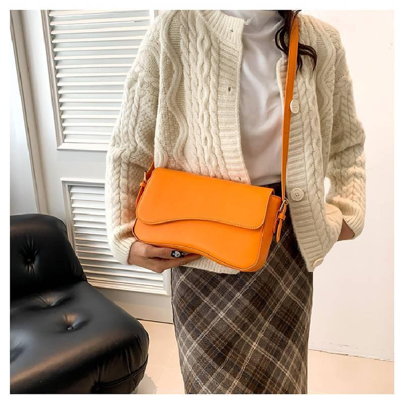 Stylish Urban Minimalist Small Square Pu Shoulder Bag With Magnetic Flap 2023