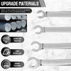 3/4 Pcs Double-ended Hexagonal Wrench Flare Nut Wrench Set 9MM-17MM Hex Spanner Wrenches Kit for Machinery Car Repairing Tools