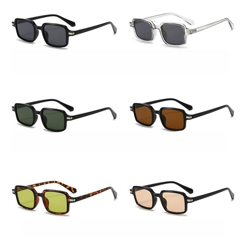 Unisex Retro Square Sunglasses Classic Full-Frame Fashion Eyewear For Men And Women Stylish Uv400 Sun Protection Sunglasses