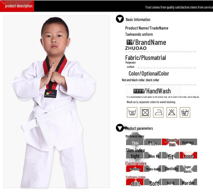 Taekwondo Uniform for Adults & Children: Pure Cotton Dobok for Beginners, Students, Coaches, Men & Women.