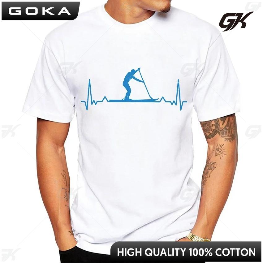 Entspanntes Paddle Board SUP T-Shirt Neues Sommer Herren Bequeme Tops Kurzarm Hip Hop Jungen Tops Stand Up Paddle Weiße T-Shirts