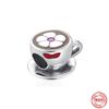 Brand New Copper Metal Coffee Cups & Coffee Machines Charm Bead Component Bead Components Compatible With Authentic Original Bracelet High Quality