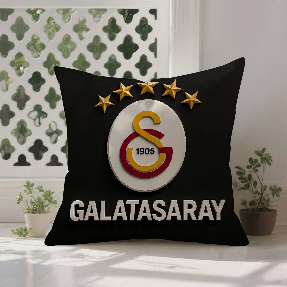 Club Logo G-GalatasarayS Pillow Case Anti-dustmite Pillowcase Invisible Zipper Silky Short Plush Sofa Cushion Cover