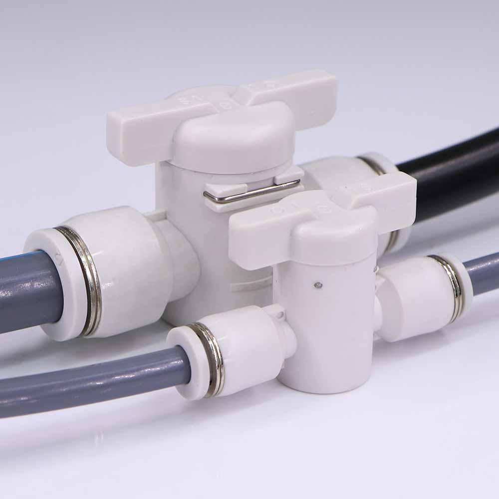 4-16mm Hand Valve Hose Adapter Slip Lock Quick Insert Release Connector PE Tubing Fitting Stop Water Shut Off Pneumatic Joints