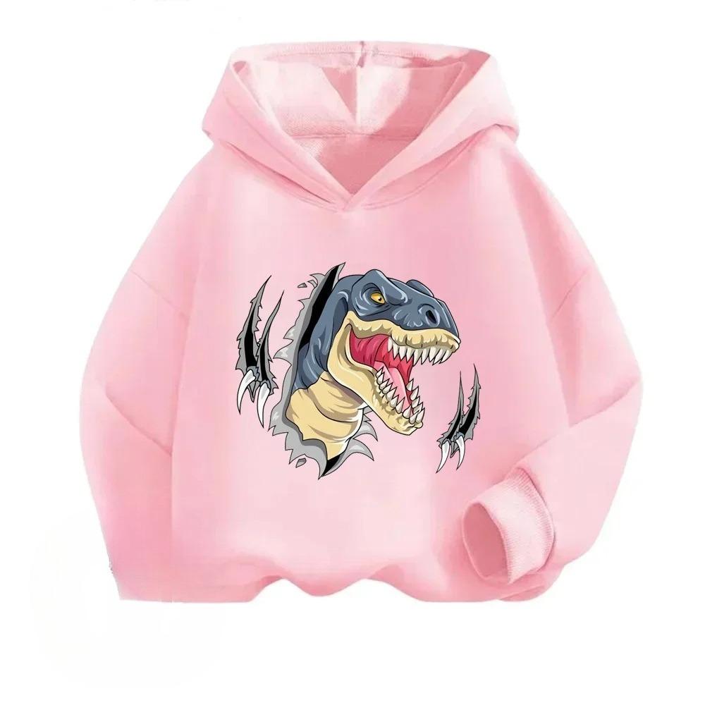 Jurassic World Cartoon Printed Children's Hoodie Autumn/Winter New Girl's Top Comfortable and Warm Hoodie