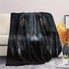 Black Afghan Hound,pattern Flannel Blanket, High Quality Comfortable for All Seasons, Home Decor, Warmth and Comfort, Perfect for Gifts.
