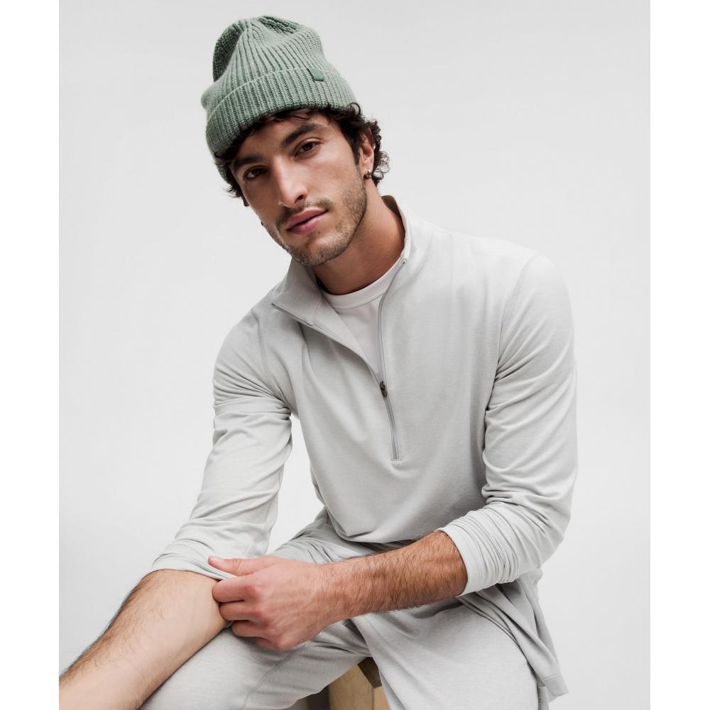 Lululemon Soft Jersey Half Zip Heathered Vapor Heathered Silver Drop