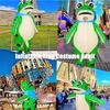 Funny Inflatable Frog Costume,Funny Full Body Inflatable Costume Adult/Child for Cosplay Party, Halloween Cartoon Frog Suit