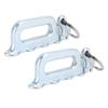 2 Pcs L Track Double Stud Tie Down Fitting with O Rings Carbon Steel for Truck Bed Cargo Control Pickup RV ATV