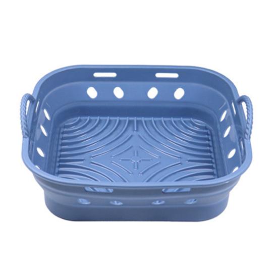 Foldable Round/Square Air Fryer Liner Basket 8.5 Inch Air Fryer Silicone Pot Reusable Baking Tray Accessories for 3.6-6.8 QT Oven Microwave