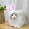 Funny Pet Dog Costume Warm Rabbit Hat New Year Party Christmas Cosplay Accessories Photo Props Headwear