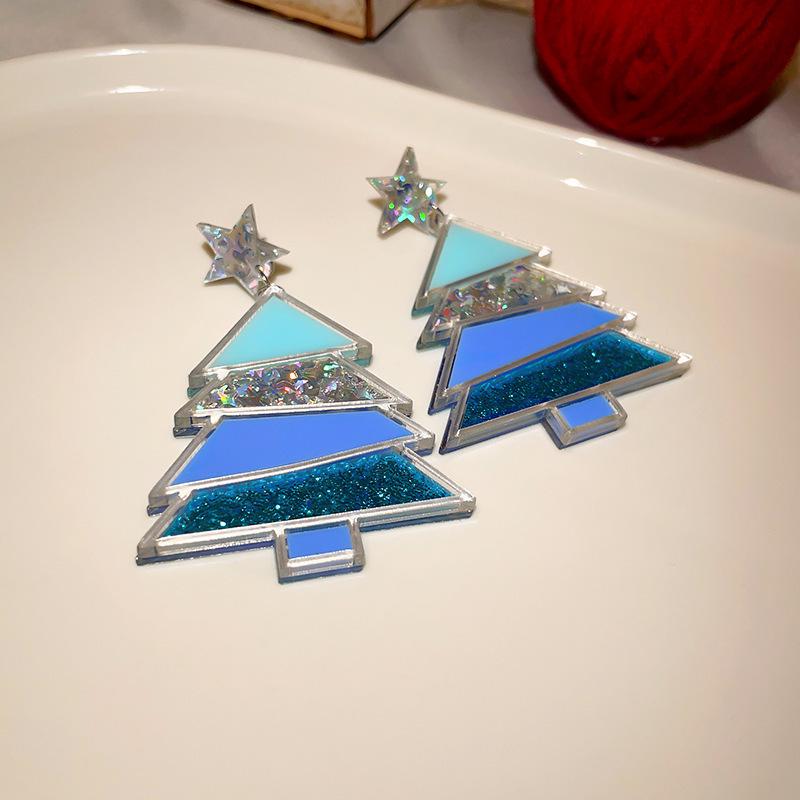 Silver Needle Santa Hat Dinosaur Stud Earrings - Trendy, High-End Design