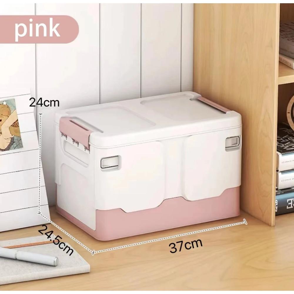 Cutie de depozitare cutie pliabilă pentru cărți, cutie de organizare pentru elevi, pentru gustare, cutie de depozitare pentru jucării, living extra mare cu capac