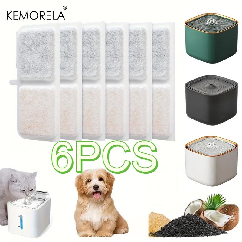 Activated Carbon Cat Water Fountain Filters, 6/12PCS Replacement for Most Pet Water Dispensers - Fit for Clean Drinking Water