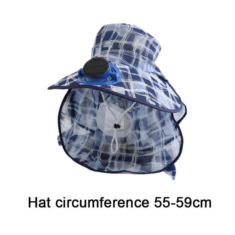 USB Charging Solar Fan Cap Anti-UV Cooling Fan Hat Women Sun Hat Fisherman Hat  Summer Season