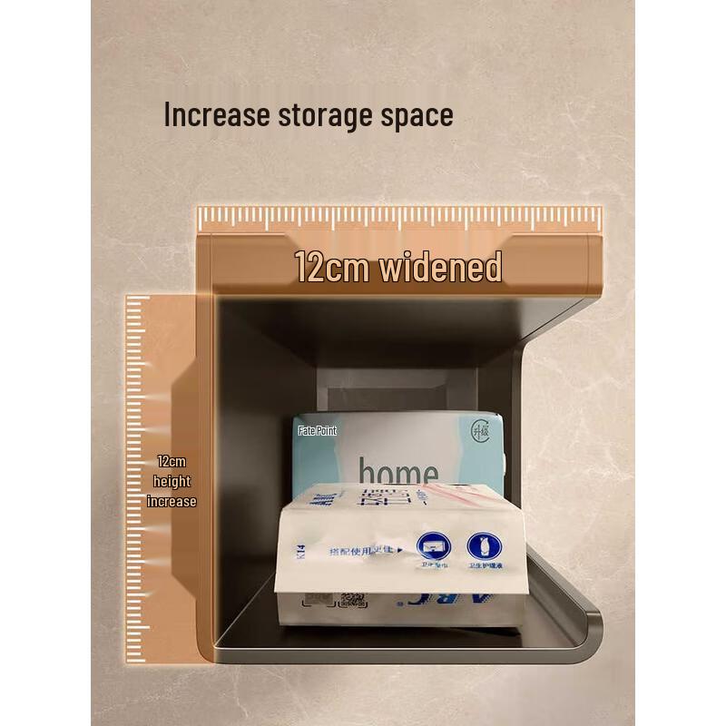 Cream White Wall-Mounted Detachable Tissue & Toilet Roll Holder