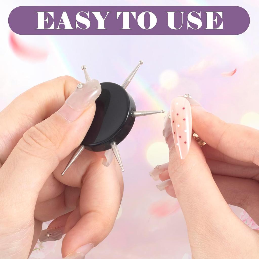 6-in-1 Nail Dotting Tools, Circular Dot Nail Tool, Metal Dotting Tools for Painting, Embossing, Manicure for Professional Salons and Home Use -1PCS,