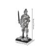 Metallic-LookLook Medieval Knight Figurine Nordic with Buckler