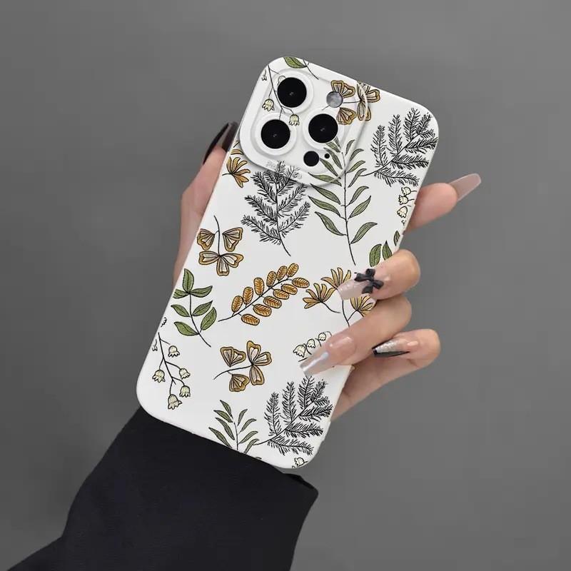 Printed Patterned Floral Phone Cover Case Covers Silicone TPU For Iphone Shockproof Resistant Phone Cover Cell Phone Case