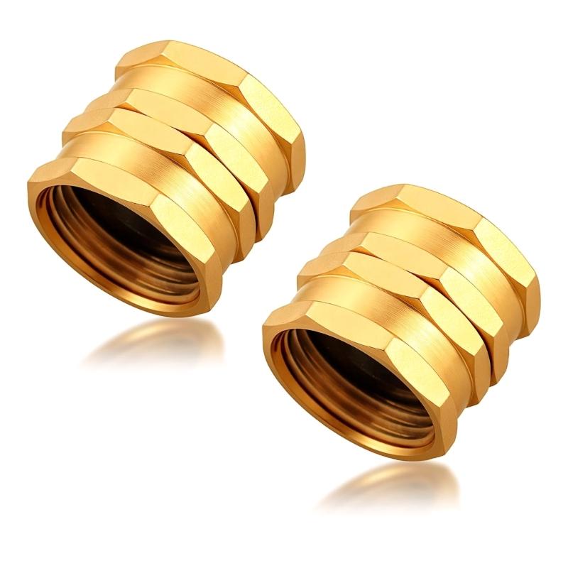 2Pcs 3/4inch Brass Hexagonal Head Adapter Male/Female Thread Garden Watering Fitting Pipe Extender Coupler Enduring