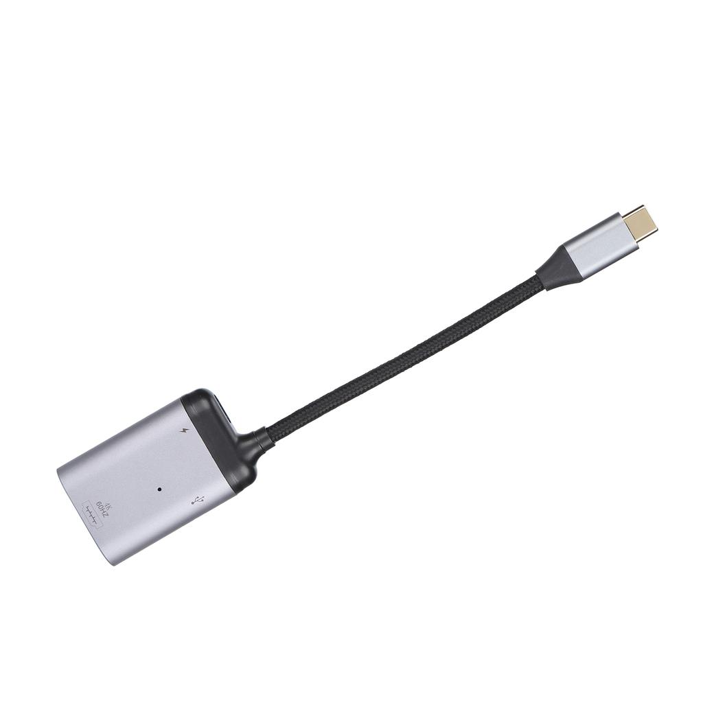 TypeC to HD Multimedia Interface PD Data Male Short Cable 3 in 1 MultiFunction Adapter