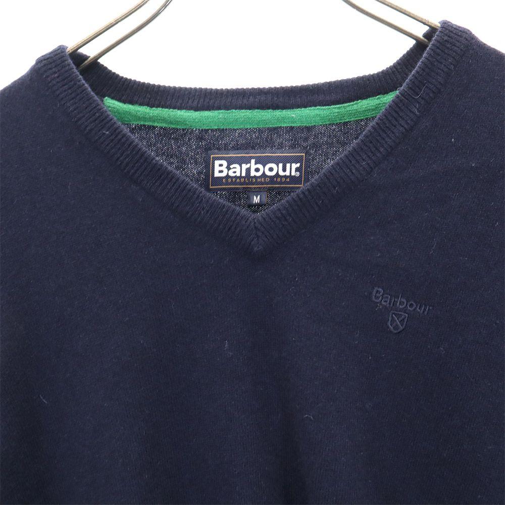 Barbour Wool Long Sleeve Sweater M Navy Knit Men's Used