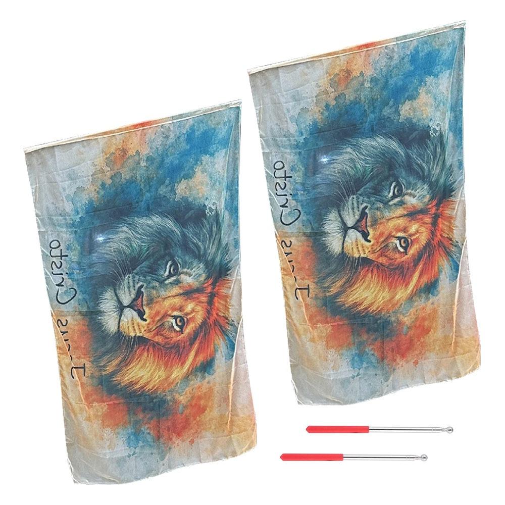 

Multicolor Rectangle Flags with Telescopic Sticks Dance Props Dance Performance