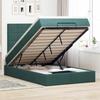 VidaXL Ottoman Bed Frame with Dark Green Mattress 120x200 Cm Velvet, Bed Frame, Upholstered Bed Frame, Bed Frame 3314315