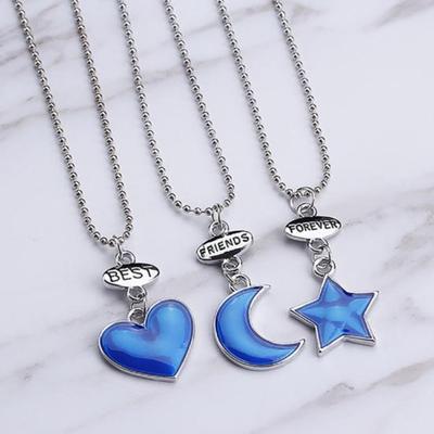 Collana portatile Squisito design lucido con stella e luna