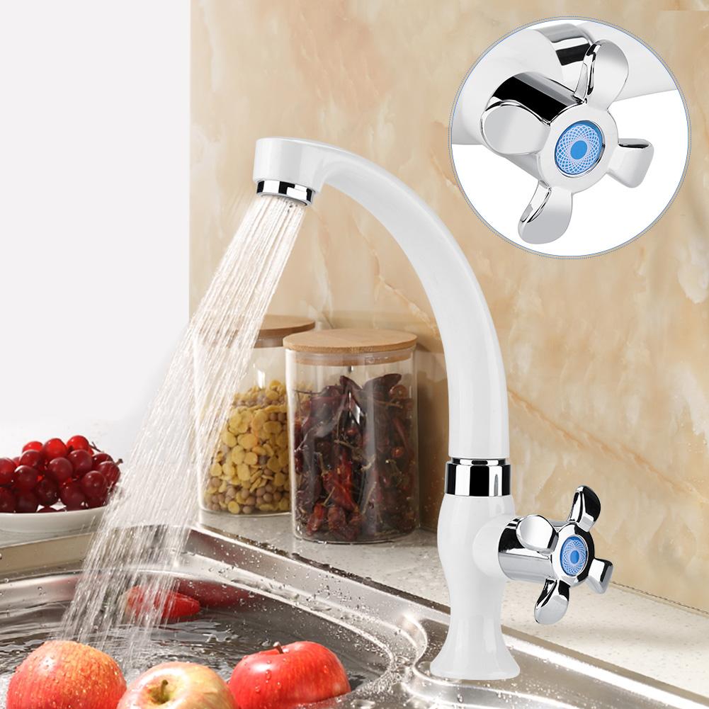 ABS Plastic Single Cold Faucet Water Tap Kitchen Sink Bathroom Basin Accessories G1/2(Blossom)