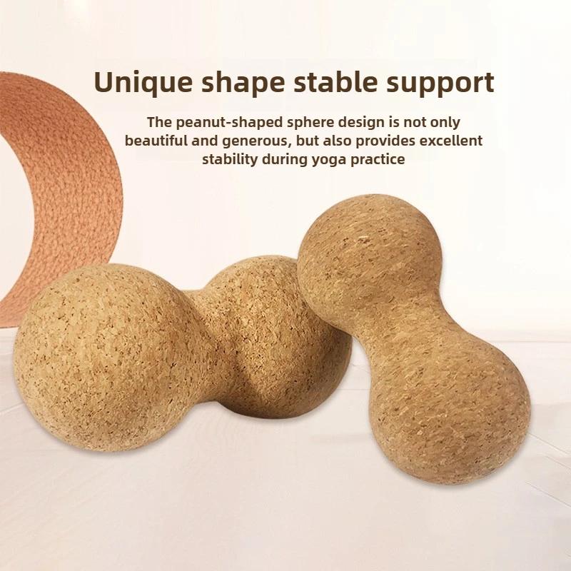 Cork Peanut Massage Ball Pilates Yoga Plantar Fasciitistherapy Ball Back muscleRelax Muscles Tension Release Therapy