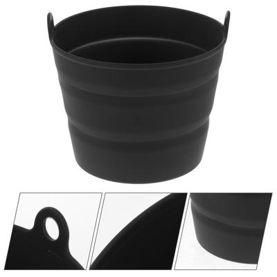 Bbq Oil Bucket Liner Silicone Foldable Grilling Accessory Heat Resistant Reusable Grill Supplies Non-Stick Easy Clean For