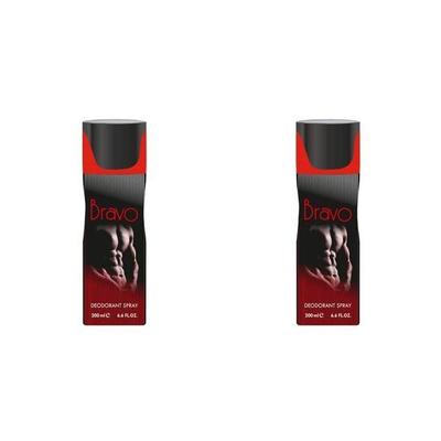 Ramsons - BRAVO Deodorant Spray |200 ML X 2 | Body Perfume For Men | TN - Bergamot, Lemon| MN - Jasmine| BN - Cedar