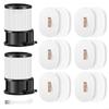16-Piece Replacement Filter Roller Brush Set For Shark IP1251 And IP3251 Cordless PowerDetect Vacuum Cleaners