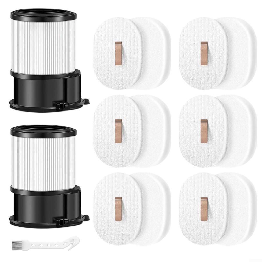 16-Piece Replacement Filter Roller Brush Set For Shark IP1251 And IP3251 Cordless PowerDetect Vacuum Cleaners