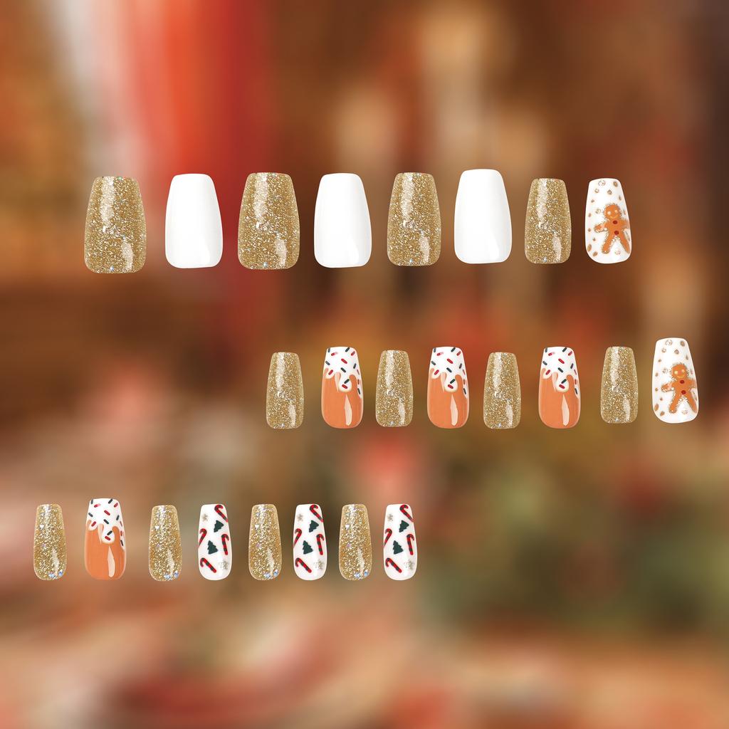 New Christmas Elk Nail Art Removable Wearable Nail for Ballet False Nail Products