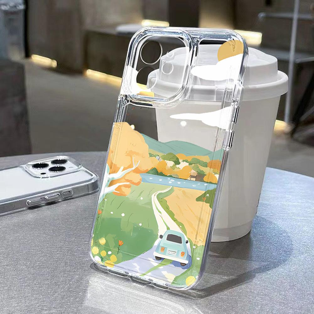 Nárazuvzdorný kryt na telefon pro iPhone 11 12 13 14 15 16 iPhone 14 15 16 Pro Max Samsung A16 A35 A36 A54 A55 S25 Xiaomi 11T