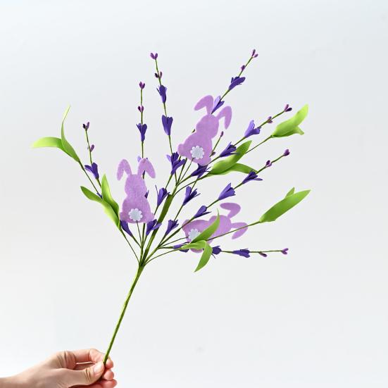 Künstliche Osterhasen-Stecker Frühling Florale Baumzweige mit Ostereiern Fake Zweigstiele für Blumenarrangement Tischdekoration Heimvasen-Dekor