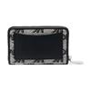 Michael Kors Silver Logo Plate Zipper Closure, Calfskin Patchwork Wallet, Women's Black
