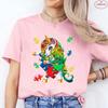 Autism Awareness TShirt for Unisex Clothing Summer O Neck Short Sleeve Tees Shirt Awareness Month Unicorn Graphic Y2k Tops