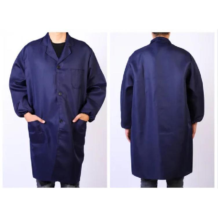 

Camouflage Long Sleeve Lab Coat Unisex Work Uniform Advertising Printed Youth Factory Workshop Protective Outerwear Cotton Po... XXXL темно-синього кольору