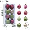 24/8PCS Glitter Painting Xmas Balls Set Christmas Tree Hanging Pendants Ball New Year Party Ornaments Home Decoration Supplies