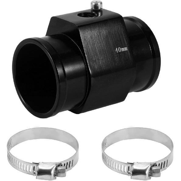 1 Set Car Water Coolant Temperature Sensor Adapter Joint Pipe Radiator Sensor Adaptor 40mm Black