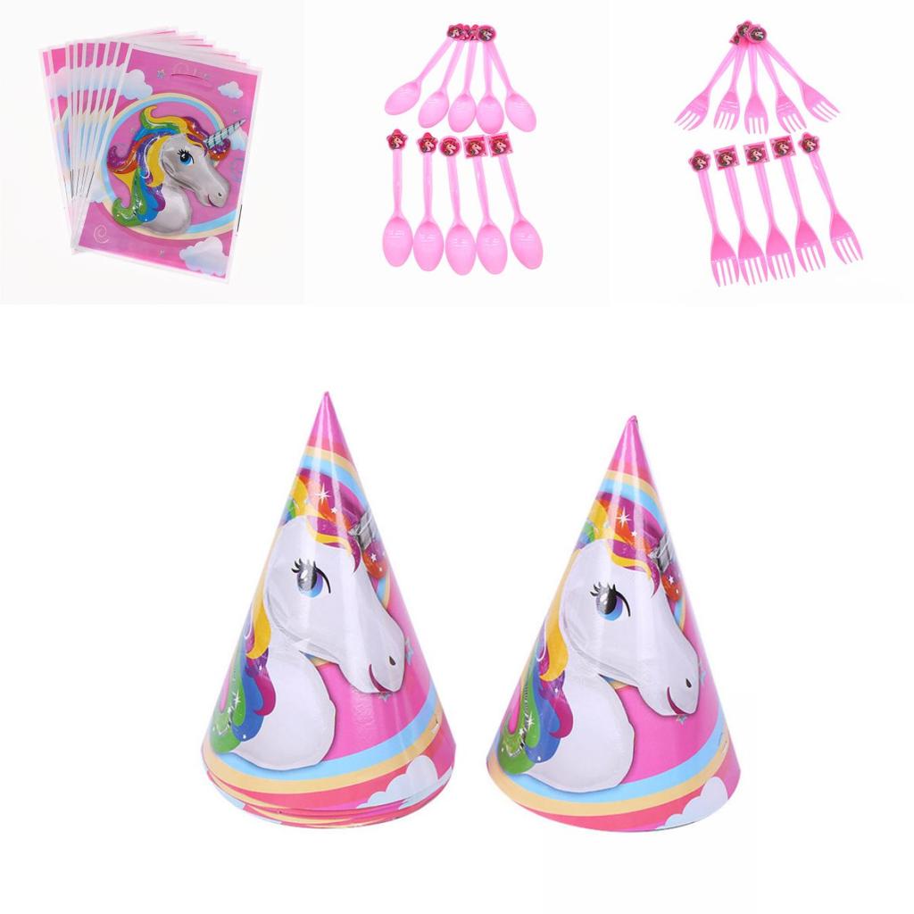 Enchanting Unicorn Kids Birthday Party Supplies Complete With Delightful Plates And Tablecloth