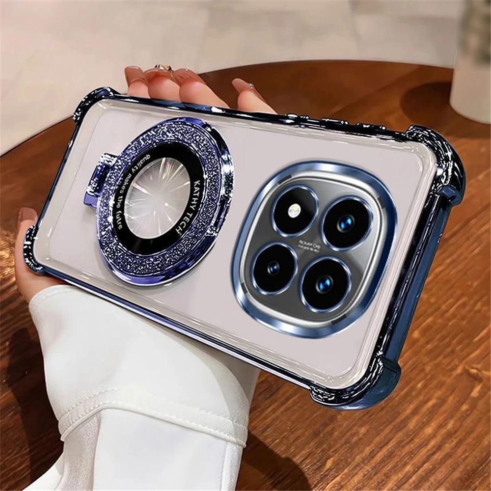 

Противоударный чехол для телефона с магнитным держателем с гальваническим покрытием для Xiaomi Redmi Note 14 15 Pro Plus 15 15C 14C 14S 4G 5G Мягкий силиконовый чехол Redmi 15C 4G (171)