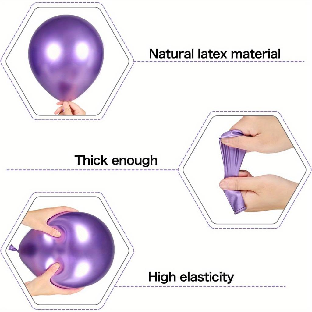 154Pcs Metal Purple Balloon Arch Kit Silver Moon Balloon Birthday Party Anniversary Engagement Graduation Ceremony Decoration