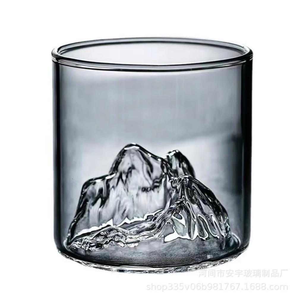 3D Krajinný Pohár na Víno, Whisky, Pivo, Čaj, Kávu, Sklo, Horský Krištáľový Pohár na Pitie Bourbonu, Škótskej, Koktailov