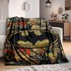 1pc Batman Flannel Throw Blanket - HD Printed Lightweight Soft Warm All-Season Blanket for Sofa, Bed, Travel, Camping186